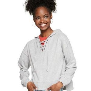 NEW SO Juniors Lace-Up Hoodie - L